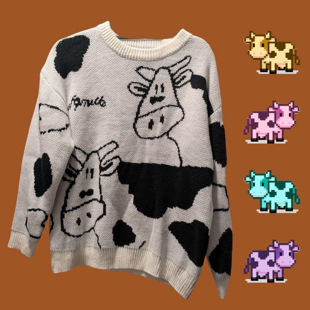 Moo-Cow comfy cozy oversized sweater!
